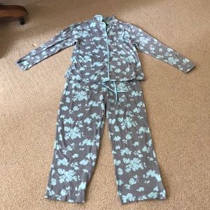 Fleece blue/grey pajama set